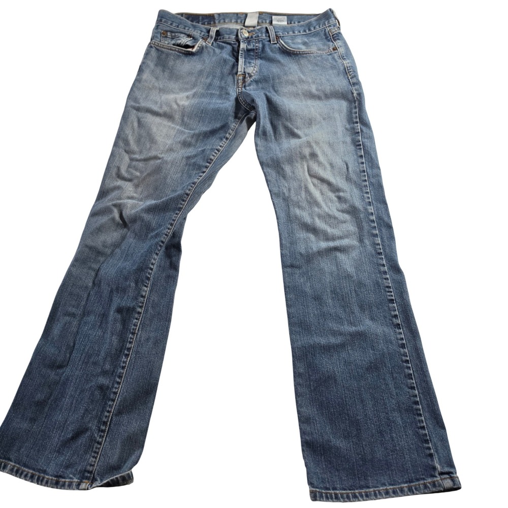 Lucky Brand Dungarees American Classic Mens Size 33 Blue Jeans Button Fly 14386